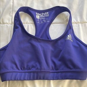Adidas Techfit Blue Sports Bra